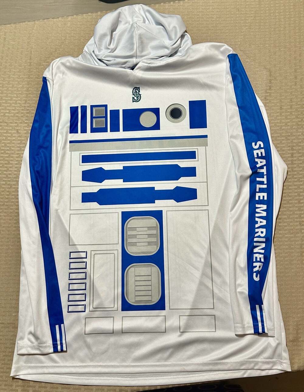 Seattle Mariners Star Wars Night R2-D2 Promotional Hoodie Size L